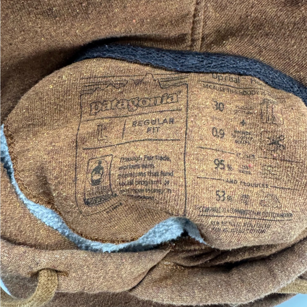 Patagonia Line Logo Ridge Stripe Uprisal Hoodie in Brown | LARGE - Picture 7 of 10